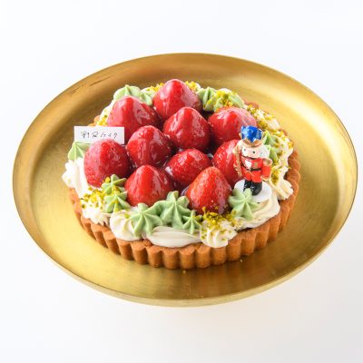 無農薬ピスタチオと苺のタルト・ノエル【2025クリスマス・オンライン限定】
